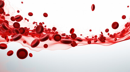 Blood Cell erythrocyte isolated on white background