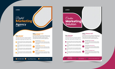 Modern Business Flyer Design Template or vector illustrator
