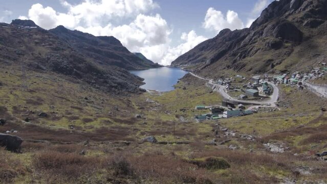 Wide view of a beautiful lake