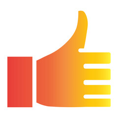 thumb up icon on gradient style