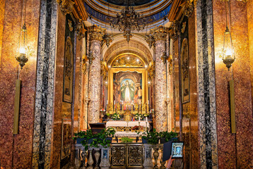 interior of the church, Macerata, Marche, Italy - obrazy, fototapety, plakaty