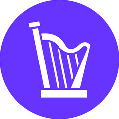 Vector Design Harp Icon Style