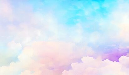 Abstract colorful pastel gradient background with beautiful soft cloud and sky. - obrazy, fototapety, plakaty
