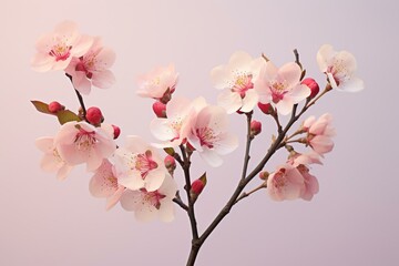 a lovely pale pink blossom. Generative AI