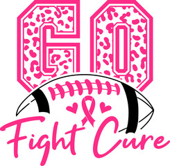 Go fight tackle cancer football shirt,mom leopard football ,pink ribbon ,gift for mom,cheer mom 