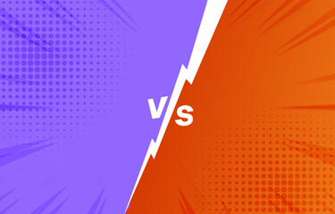 Versus banner flag sign for competition and match championship