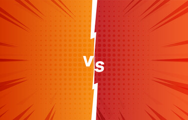 Versus banner flag sign for competition and match championship