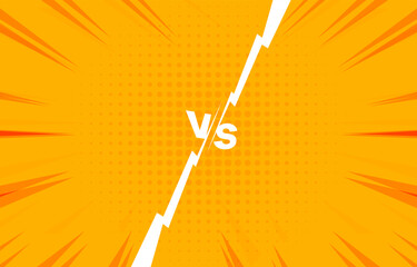 Versus banner flag sign for competition and match championship