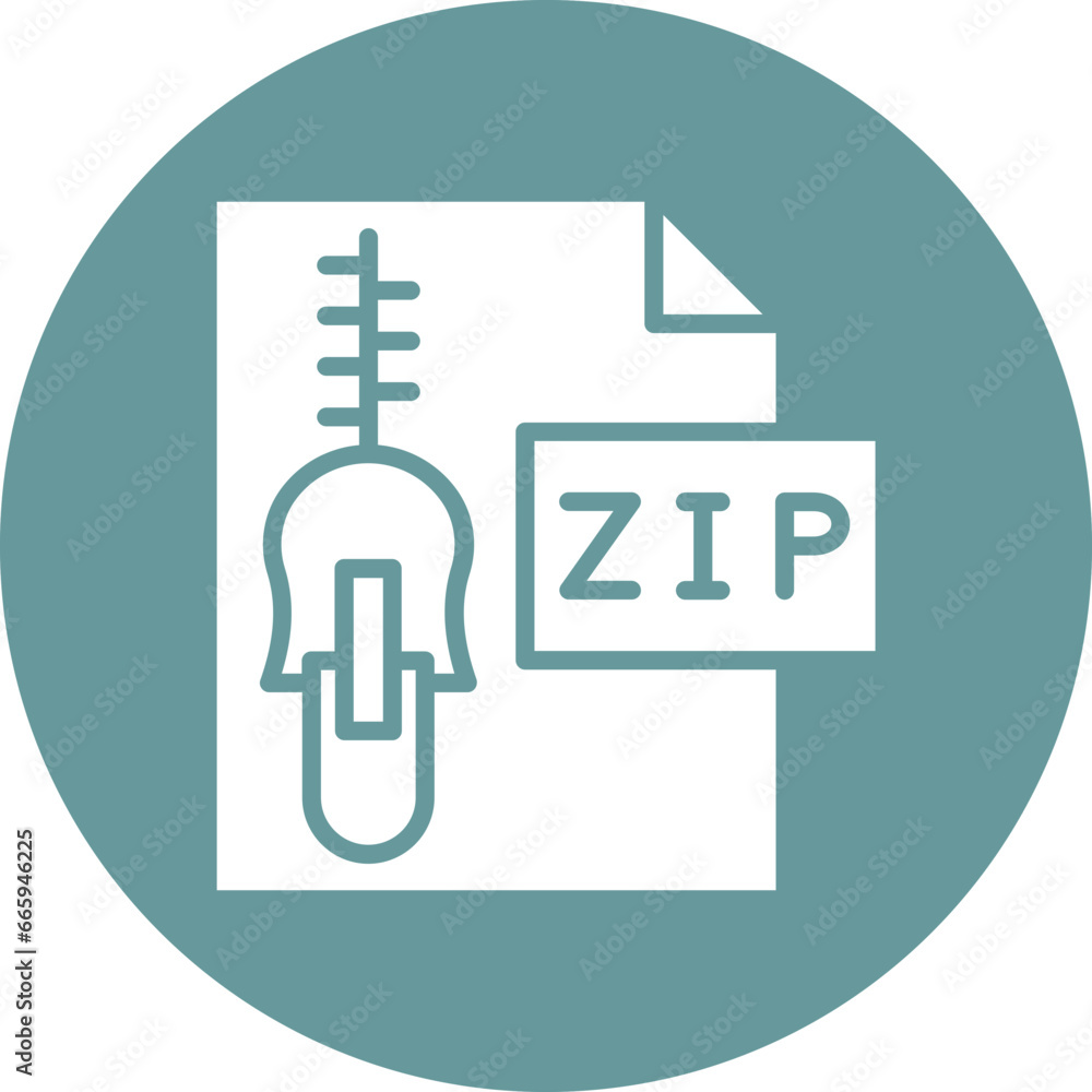 Poster vector design zip file icon style