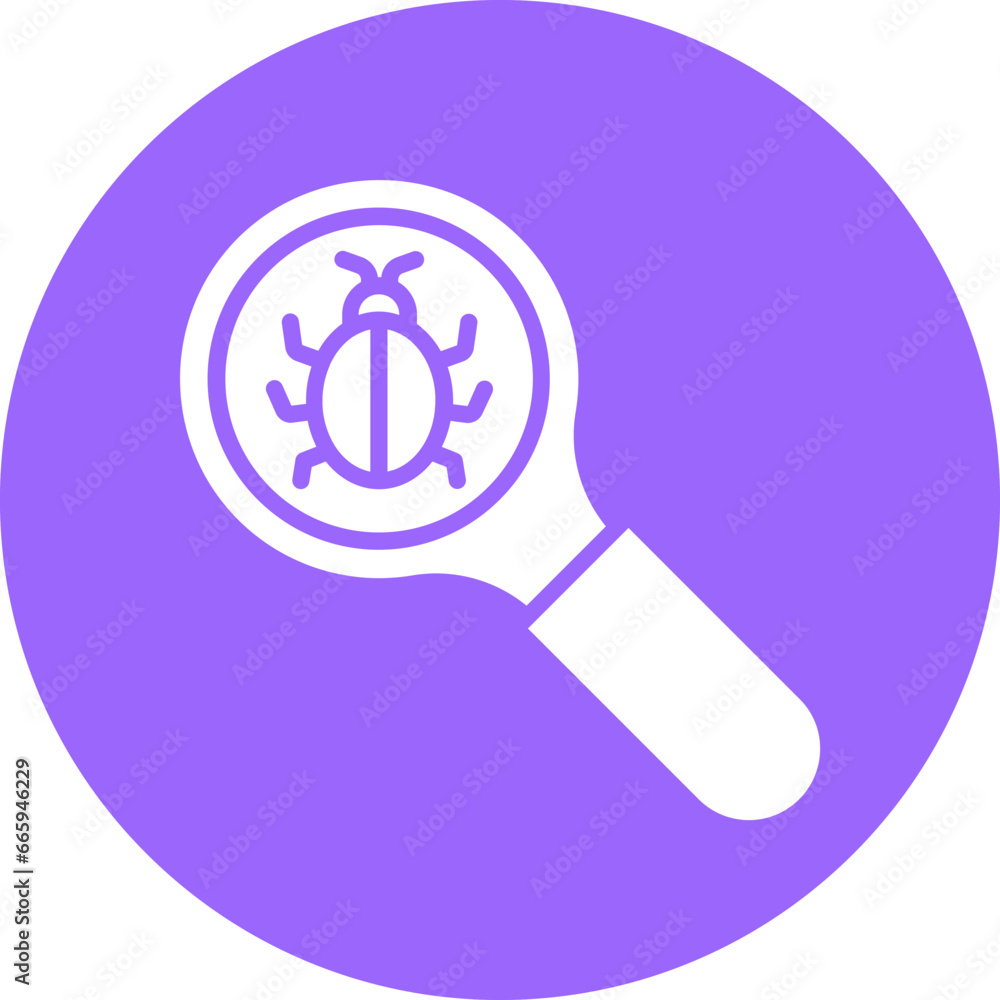 Poster vector design virus scan icon style
