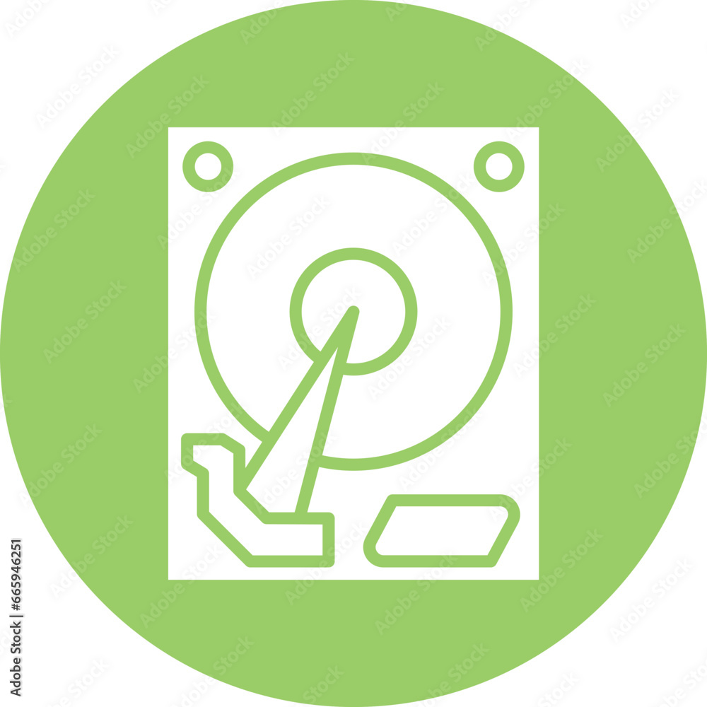 Poster vector design hard disk icon style