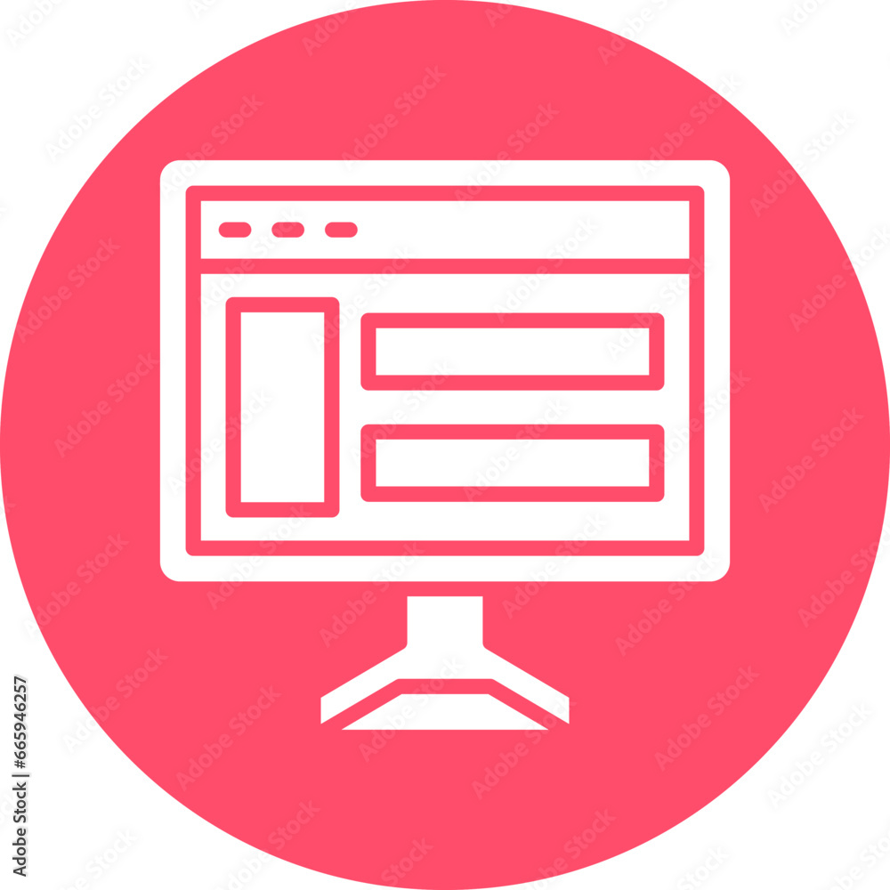Poster vector design computer website icon style