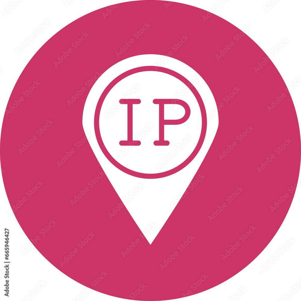 Poster vector design ip address icon style