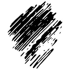 Grunge Hand Drawn Paint Stroke. Brush Scribble Vector Illustration. Vector Grunge Paint Brush. Vector Logo Design Template. Black Grunge Shapes.