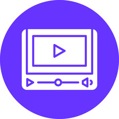 Vector Design Video Player Icon Style