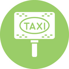 Vector Design Taxi Signal Icon Style