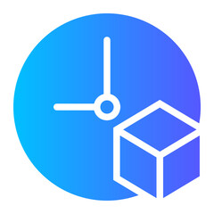 cube gradient icon