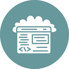 Vector Design Cloud Coding Icon Style