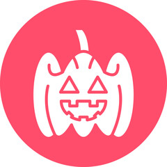 Vector Design Jack-O-Lantern Icon Style