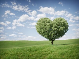 Fototapeta na wymiar Tree in the shape of heart