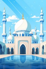 great Islamic blue mosque
