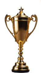 Fototapeta na wymiar Gold trophy cup, Winner PNG Transparent Images, Trophy cup. Champion trophy, shiny golden cup png, sport award. Winner prize, champions realistic celebration winning concept