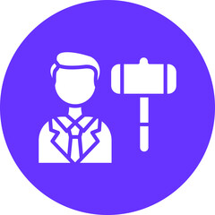Vector Design Auctioneer Male Icon Style