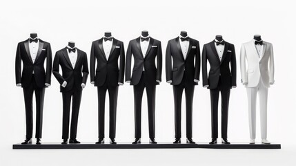 Men shirt in form of suits on mannequin in tailoring room Luxury banner for an expensive men's cloth
