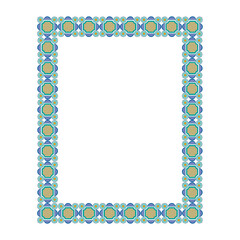 Vector abstract frame with bright color ornament