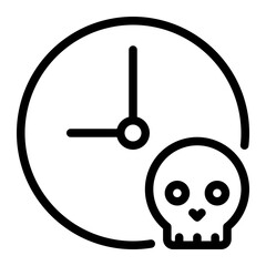 skull line icon