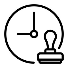 stamp line icon