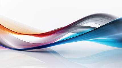 Naklejka premium Abstract dynamic multicolor wave background on white color background