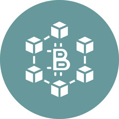 Vector Design Blockchain Icon Style