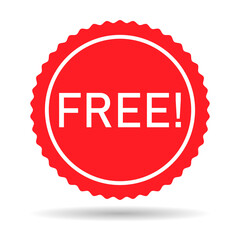 Free web button sign, promotion design label icon, gratis business vector illustration