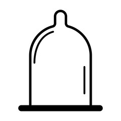 Condom icon, health protection rubber symbol, preventation web sign design vector illustration