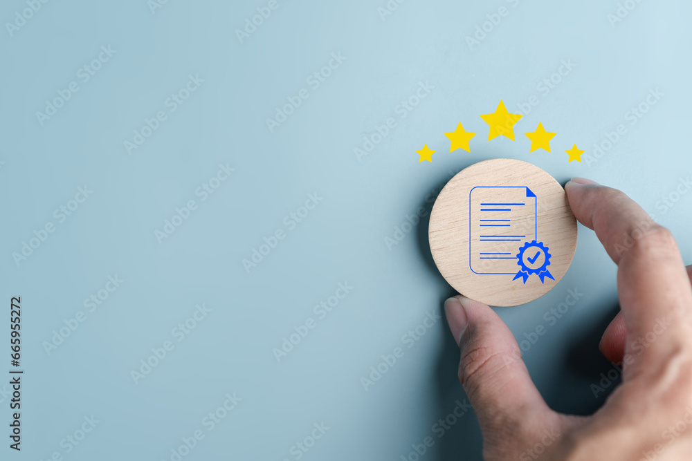 Poster Quality guarantee and digital form checklist documentation database.