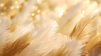 Golden feather background