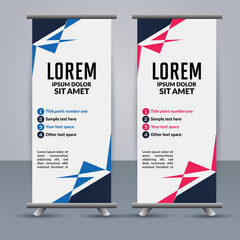 Abstract vector  business roll up display standee design