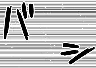 拳を掌で受け止める劇画漫画風イラスト