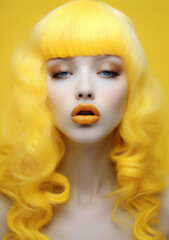 Obraz premium Fashion portrait women style beauty young makeup model female glamour hair