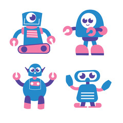 Colorful Cute Robot Collections