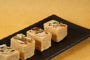 Dodha Barfi or Doda barfi, Prepaired with sprouted wheat, Indian Trational Sweet
