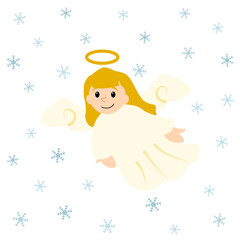 Obraz na płótnie Canvas クリスマスの天使のベクターイラスト