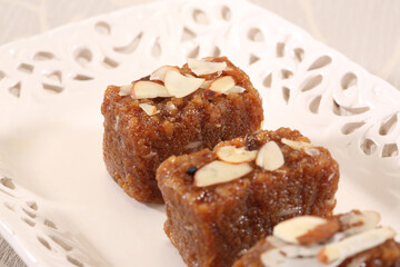 Dodha Barfi or Doda barfi, Prepaired with sprouted wheat, Indian Trational Sweet