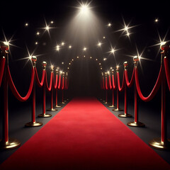 red carpet on stage