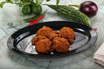 Kashmiri aloo dum - potato stuffed cheese