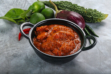 Indian cuisine - butter chicken with sauce