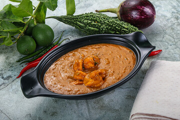Indian cuisine - Masala with prawn