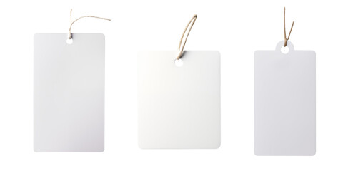 blank white tag collection, price tag set