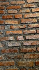 red brick wall background for home interior inspiration
